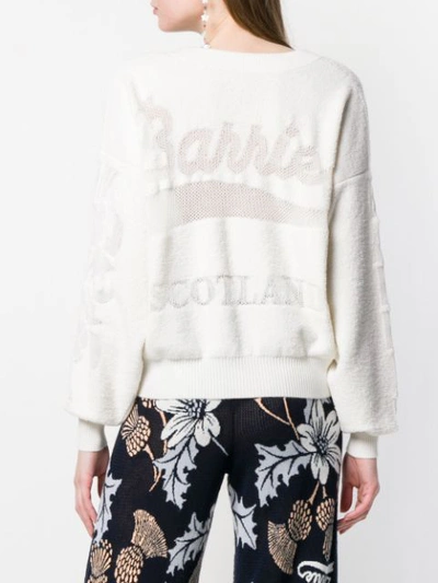 Shop Barrie Logo Embroidered Sweater In Neutrals