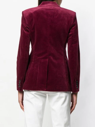 Shop Theory Classic Velvet Blazer In Red
