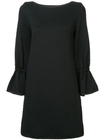 Shop Osman Quilted Shift Dress In Black