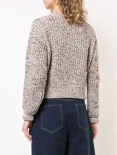 Shop Veronica Beard Ryce Speckled Rainbow Sweater - Multicolour