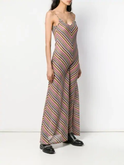 Shop Y/project Gathered Leg Striped Dress In Pink