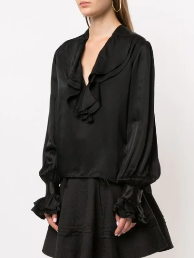 Shop Aje Bluse Mit Lockerem Schnitt In Black