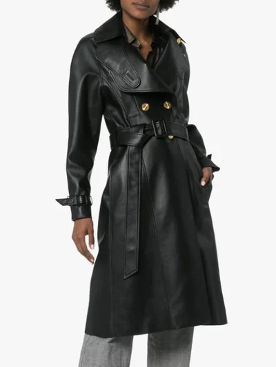 Shop Alexandre Vauthier Doppelreihiger Trenchcoat In Black