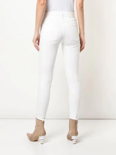 Shop Moussy Vintage Mid-rise Skinny Jeans In White