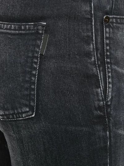 Shop Saint Laurent High Rise Skinny Jeans In Black