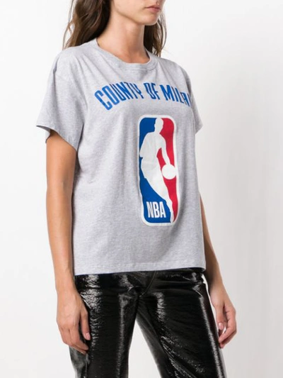 Shop Marcelo Burlon County Of Milan Nba Print T In Grey