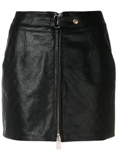 Shop Misbhv Logo Embossed Mini Skirt In Black