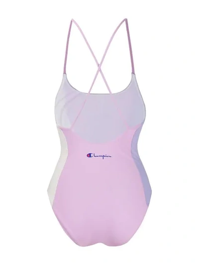 Shop Champion Colour-block Swimsuit - Pink