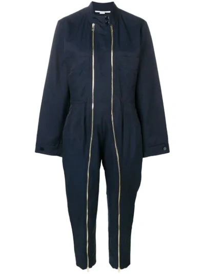 Shop Stella Mccartney Utilitarian Zipped Jumpsuit - Blue