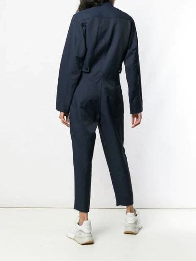 Shop Stella Mccartney Utilitarian Zipped Jumpsuit - Blue