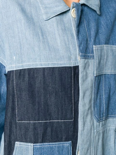 Shop Marni Long Shirt Jacket In Blue
