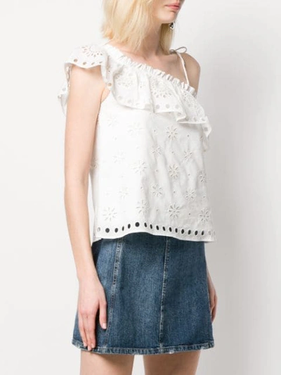 Shop Red Valentino Broderie Anglaise Top In White
