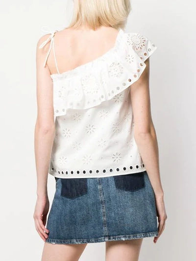 Shop Red Valentino Broderie Anglaise Top In White