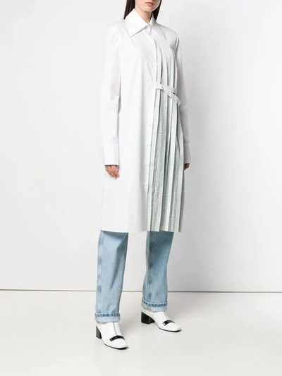 Shop Maison Margiela Constructed Long Shirt In White