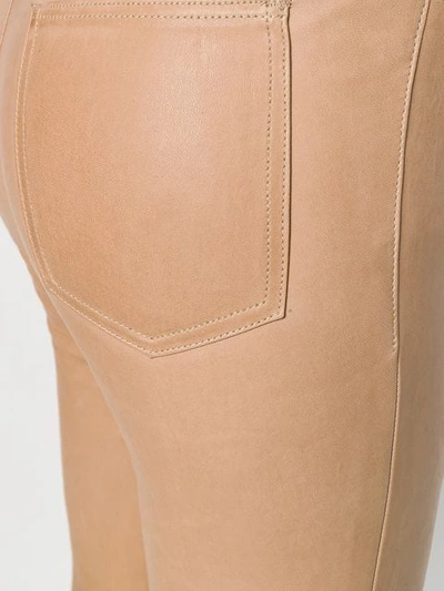 Shop Drome Skinny Trousers In Brown
