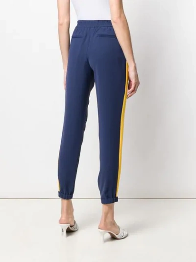 Shop Michael Michael Kors Yellow Striped Track Pants In Blue