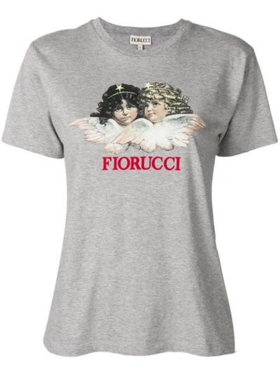 Shop Fiorucci Vintage Angels T-shirt In Grey