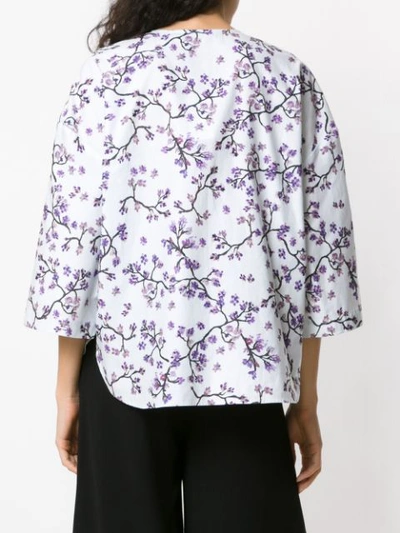 Shop Andrea Marques Printed Blouse In White