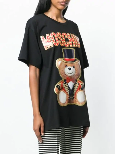 Shop Moschino Oversized Bear T In Black