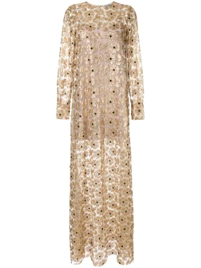 Shop Macgraw Soiree Dress In Gold