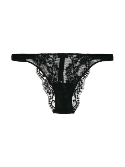 Shop La Perla Brazilian-slip Aus Spitze In Black - B010