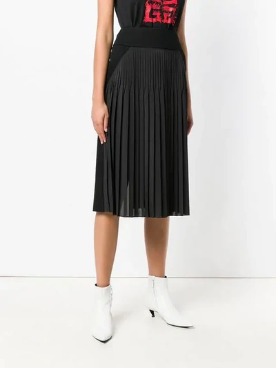 Shop Givenchy Mid-length Contrast Skirt In Black