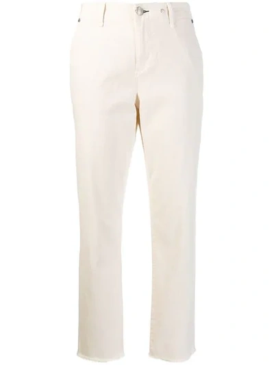 Shop Rag & Bone Cropped Straight Leg Trousers In Neutrals