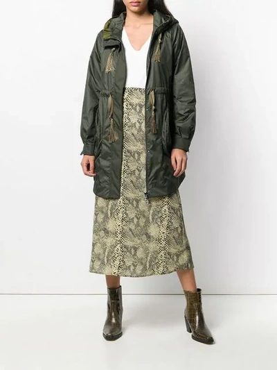 ALESSANDRA CHAMONIX FRINGE DRAWSTRING PARKA - 绿色