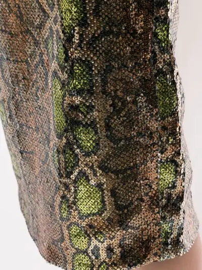 Shop N°21 Snakeskin Effect Sequinned Skirt In Gold