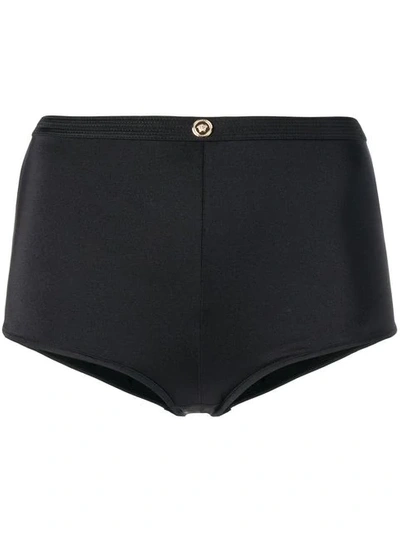 Shop Versace Beach Swim Shorts In Black