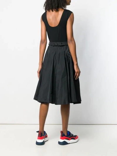 Shop Moncler Taffeta Dress In Black
