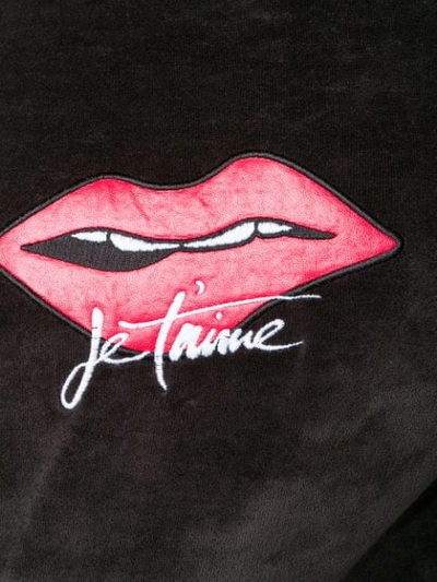 Shop Quantum Courage Je T'aime Lips Sweater In Black