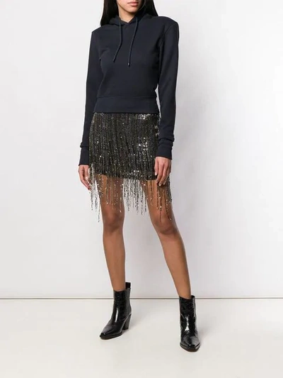 Shop Amen Sequinned Mini Skirt In Gold