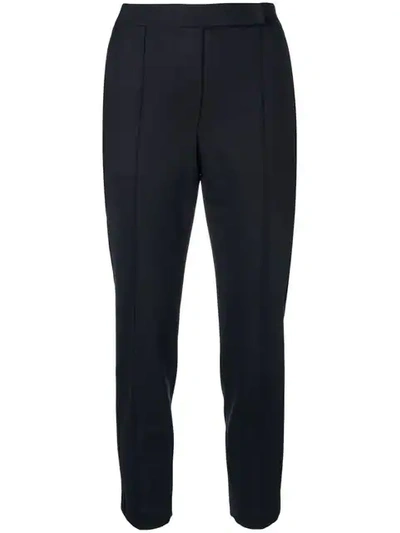 Shop Brunello Cucinelli Cropped Suit Trousers In Blue