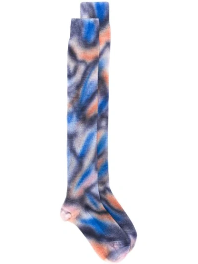 Shop Missoni Tie-dye Print Socks In Sm0l4 Multicolor
