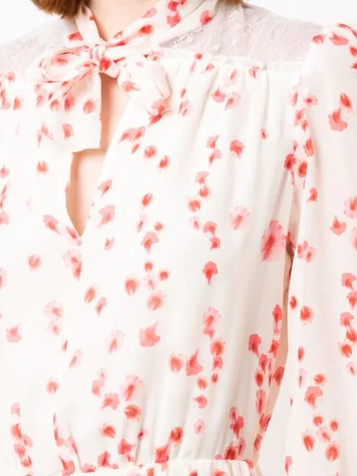 Shop Giambattista Valli Floral Print Shirt Dress In White
