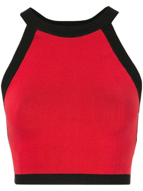 red sports crop top