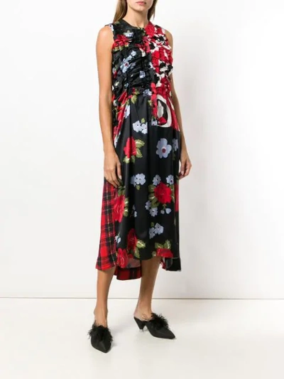 Shop Simone Rocha Mixed Print Dress - Red