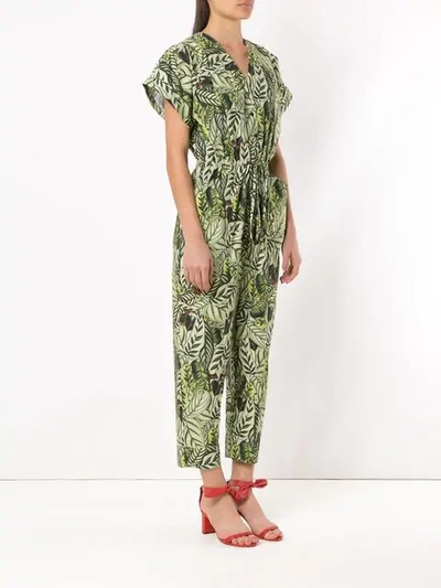 Shop Andrea Marques Printed Jumpsuit In Green