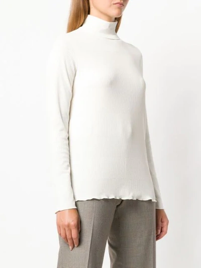 Shop Apc A.p.c. Ribbed Knit Sweater - White