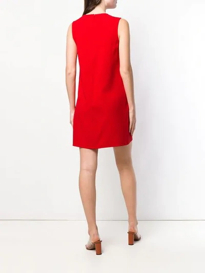 Shop Victoria Beckham Side Drape Tunic In Red