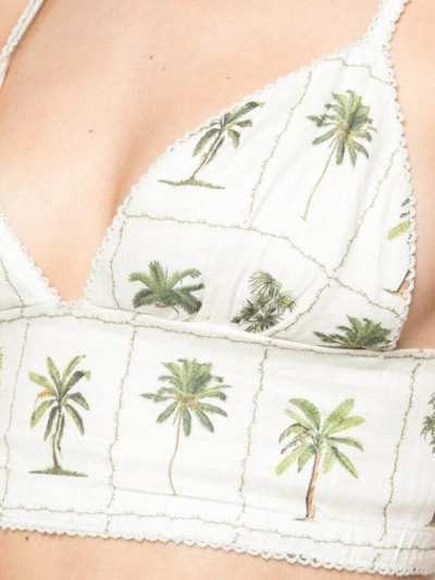 AGUA BY AGUA BENDITA PALM TREE PRINT TOP - 白色