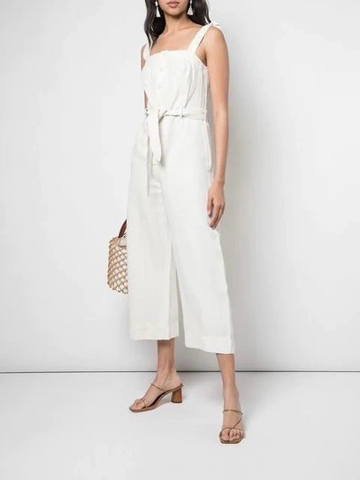 Shop Apiece Apart 'deia' Cropped-jumpsuit - Weiss In White