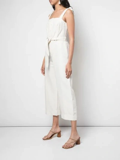 Shop Apiece Apart 'deia' Cropped-jumpsuit - Weiss In White