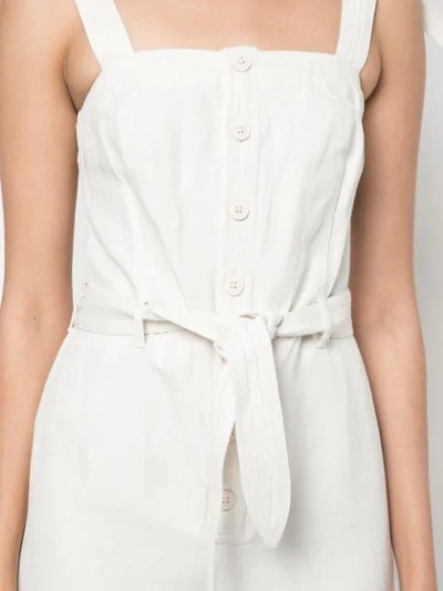 Shop Apiece Apart 'deia' Cropped-jumpsuit - Weiss In White