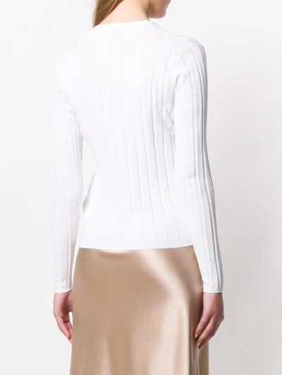 Shop Allude Striped Fine In White