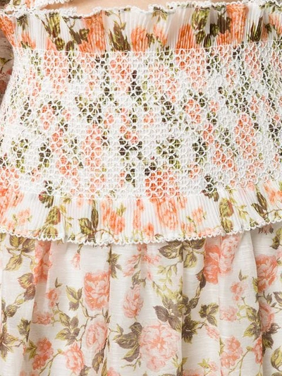 floral ruched skirt