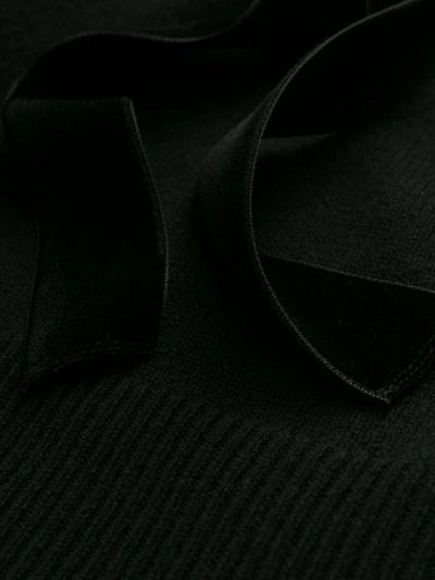 Shop Alexander Mcqueen Tie-back Knit Jumper In Black