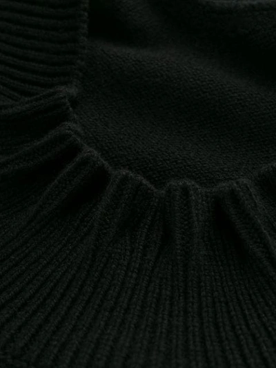 Shop Alexander Mcqueen Tie-back Knit Jumper In Black