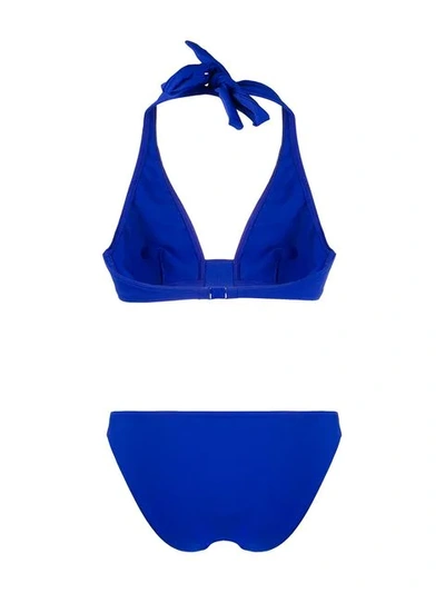 Shop Eres Button-embellished Bikini In Blue